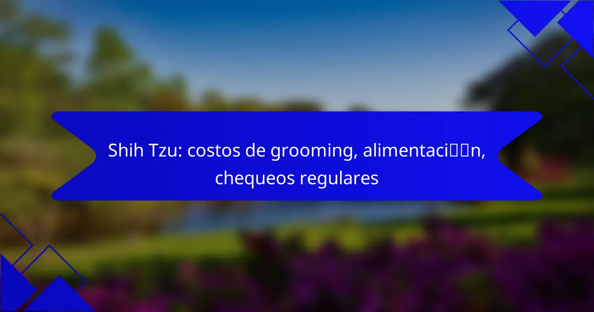Shih Tzu: costos de grooming, alimentación, chequeos regulares