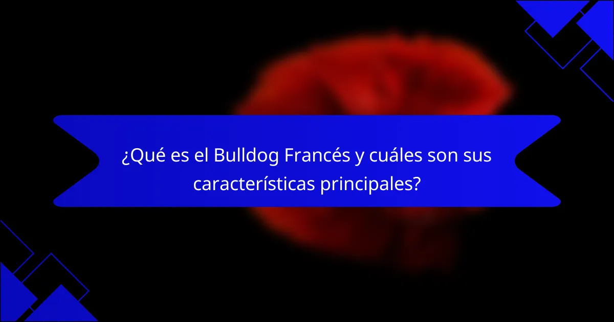 ¿Qué es el Bulldog Francés y cuáles son sus características principales?
